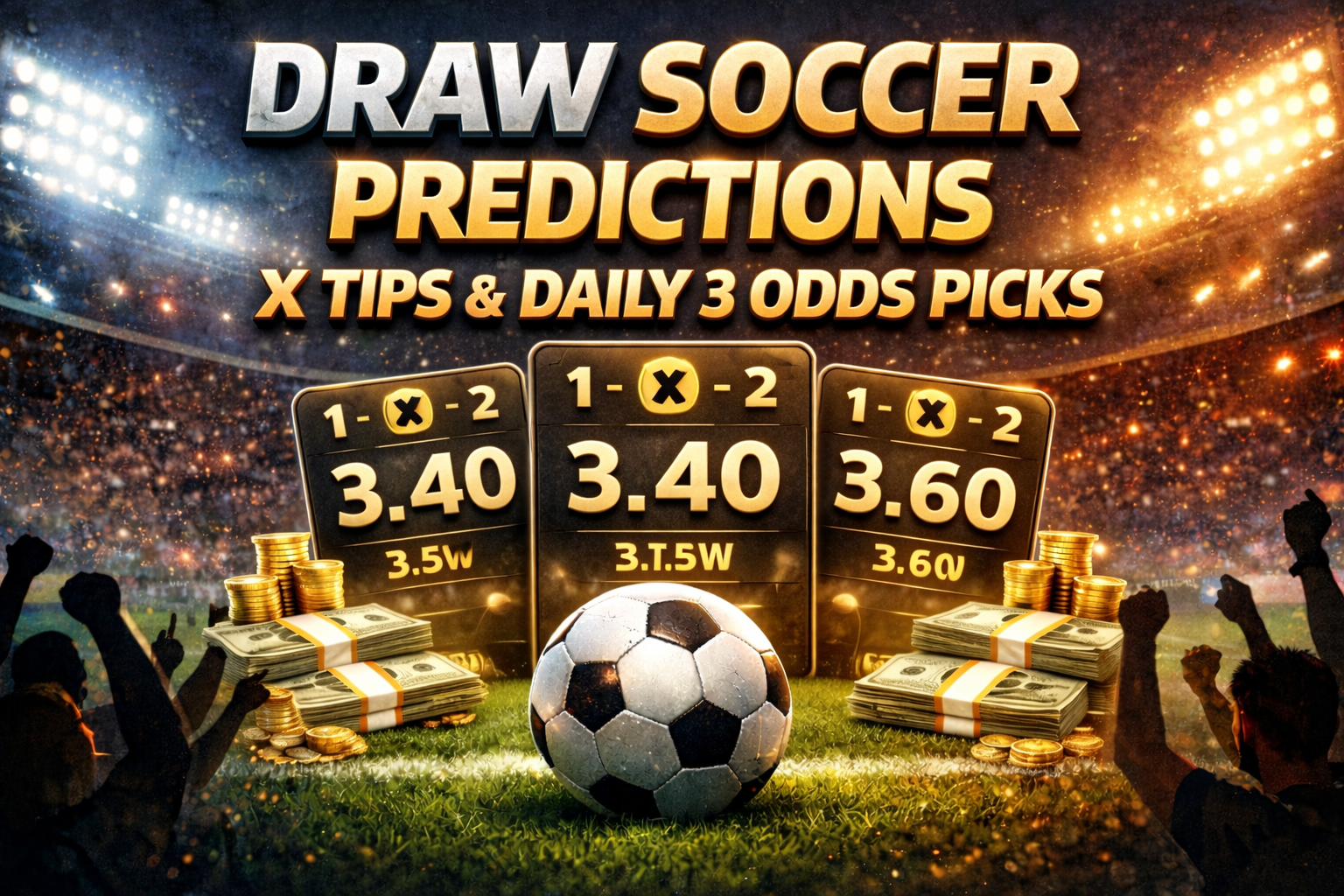 Draw Soccer Predictions, X Tips & Daily 3 Odds Picks
